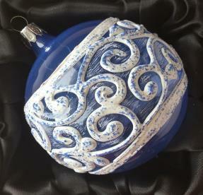 Koule modrý porcelán, 6 cm