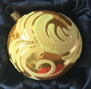 Koule zlatý porcelán, 6 cm